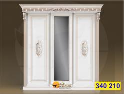 Шкаф-купе 3-х дверный Б8.72-3/1 Белый/Золотая патина