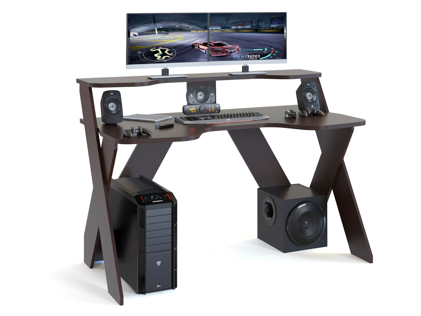 Игровой компьютерный стол Бредли венге